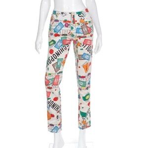 Vintage 1990s Moschino Monopoly Highwaisted Jeans